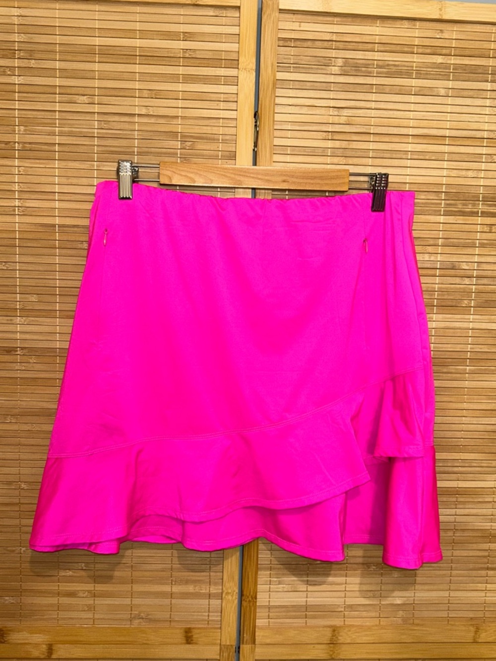 Tail White Label- Women's Pink Skirt skort Pockets Sporty Golf Wear Athleisure L